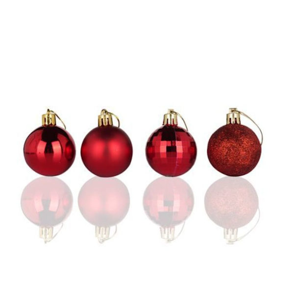 24stk Julekuler Ornamenter Xmas Juletre Ball LILLA Purple