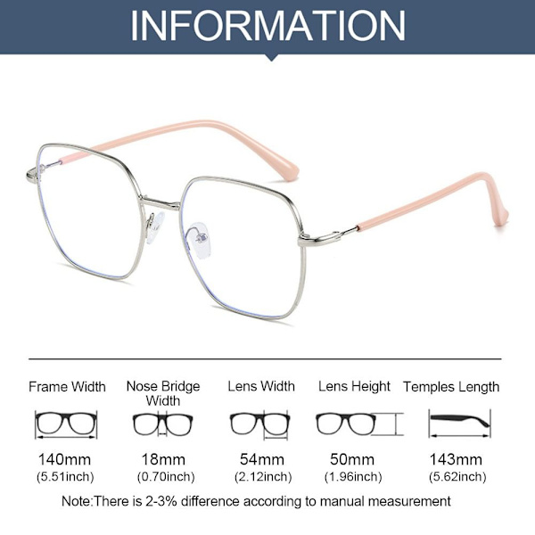 Anti-Blue Light Glasses Neliömäiset silmälasit KHAKI Khaki