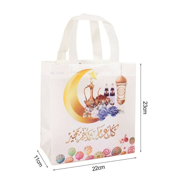 4 stk. Eid Mubarak Gaveposer af Nonwoven stof 2023 Ramadan Kareem