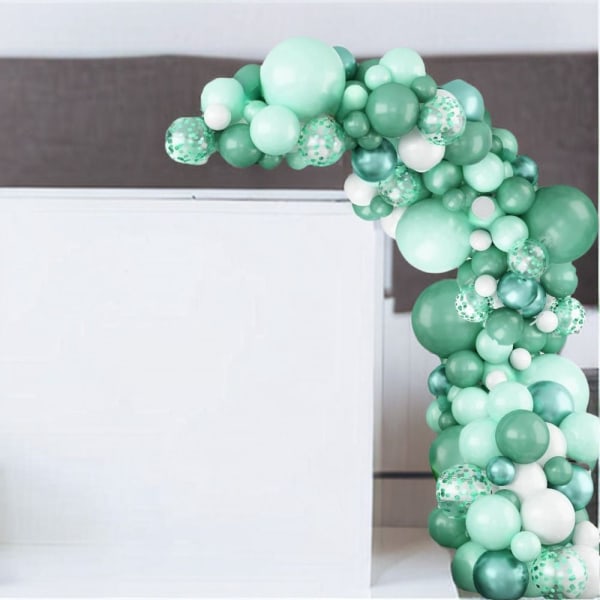 Grønne ballonger Garland Arch Kit Grønne konfettiballonger