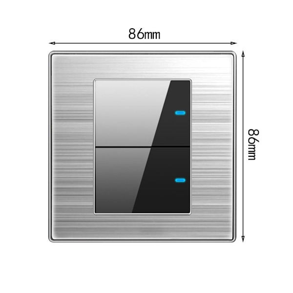 Touch Sensor Switch Lyskontakt 2 GANG 2 GANG 2 Gang