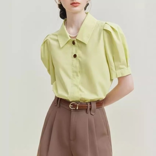 Bubble Sleeves Bluse Dameskjorter M M