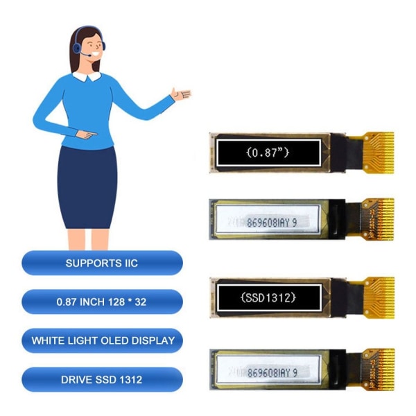 OLED-skærmdisplay OLED-skærmkort OLED LCD-skærmmodul