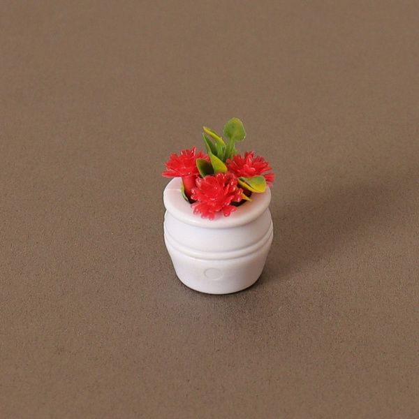 Dukkehus Miniature Plastic Simulation Vase RØD Red