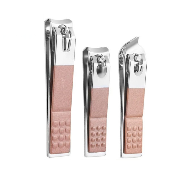 3ST Nagelklippare Manikyr Nagelklippare ROSA Pink