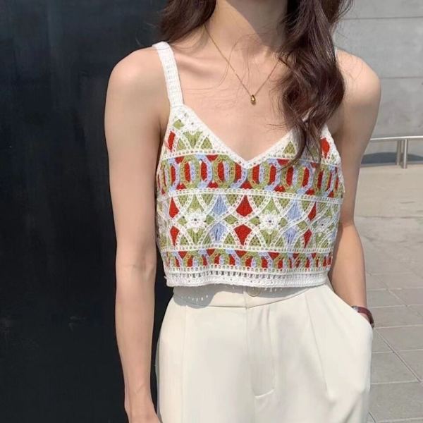 Uthult Camisole Hekleblomst Uthult Stropp BLÅ Blue