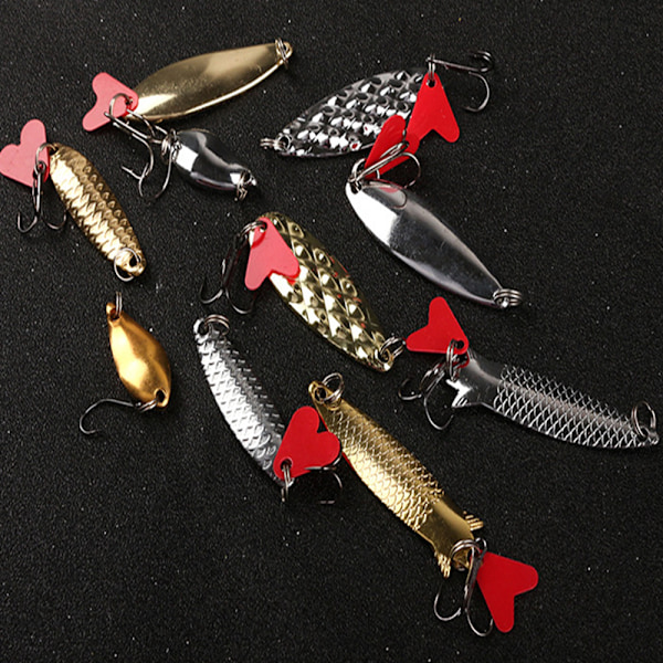 10 kpl Metal Jig Spoon Fishing Lure Lihansyöjäkalavaappu