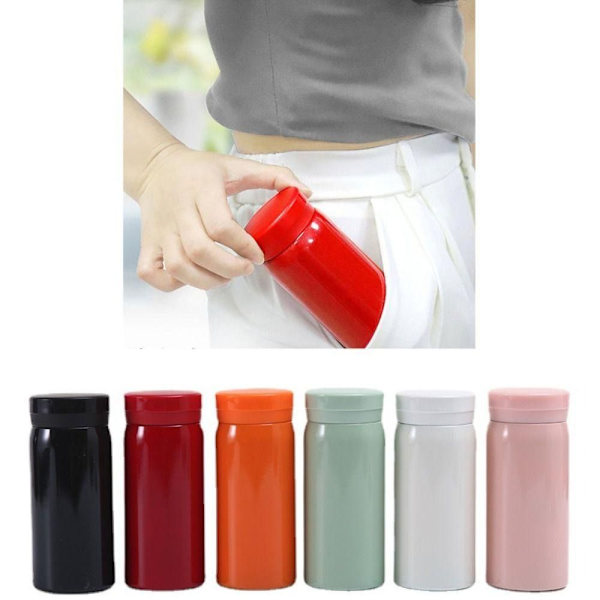 Vandflaske i rustfrit stål Slank isoleret termisk vand red 280ml-280ml