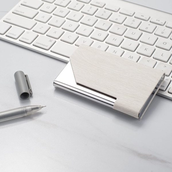 Visitkortholder Wood Grain Card Case PU Læder Card Case
