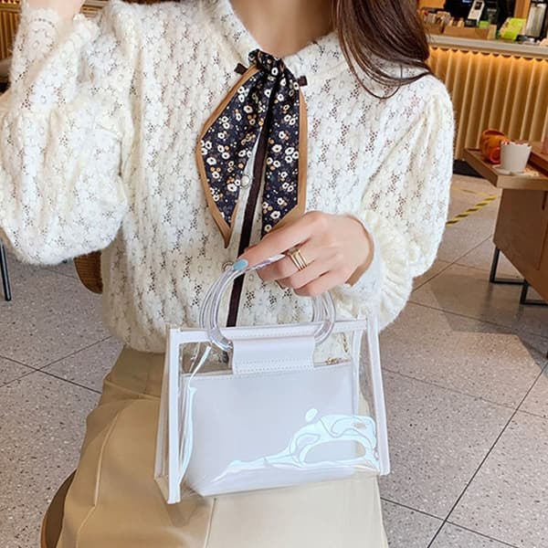 Handväskor PVC Jelly Bag BLÅ blue
