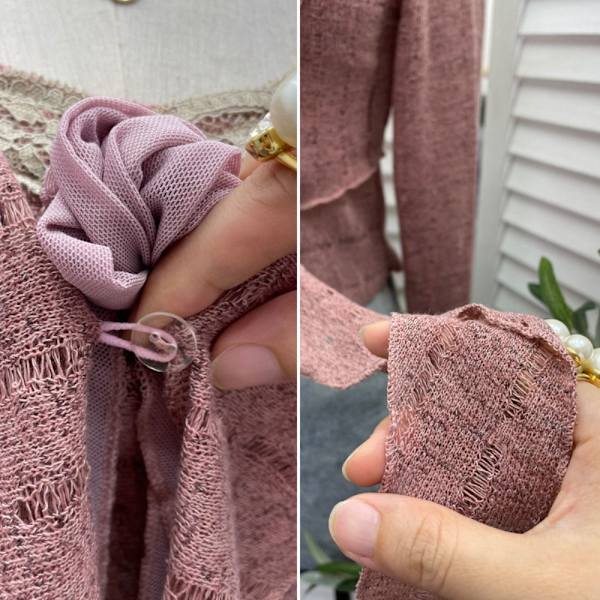 Top Cardigan Sæt Camisole BLÅ Blue