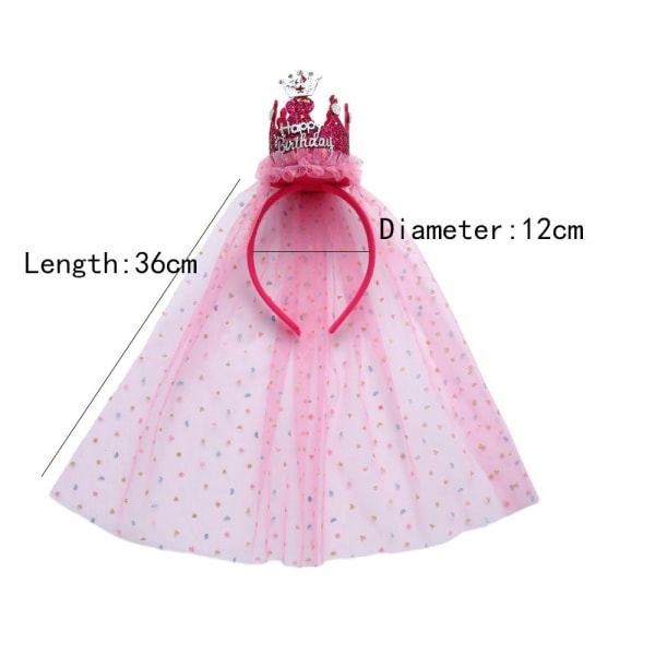 Søte pannebånd Crown Hat ROSE RED TYPE B TYPE B Rose Red Type B-Type B