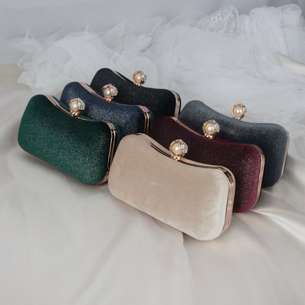 Bronzing Bankettväska Single Shoulder Chain Bag APRICOT Apricot