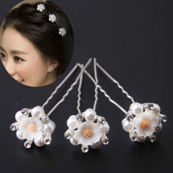 Pearl Flower Hårnålepind Brude Hårnål 14 14 14