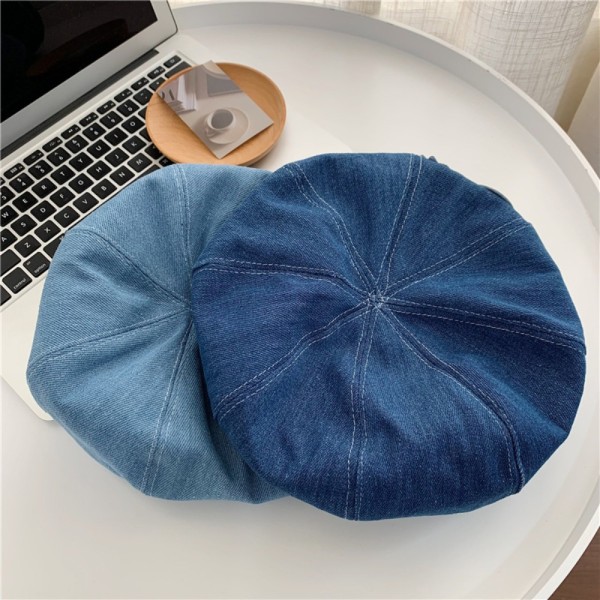 Beret Brimless Hat BLÅ Blue