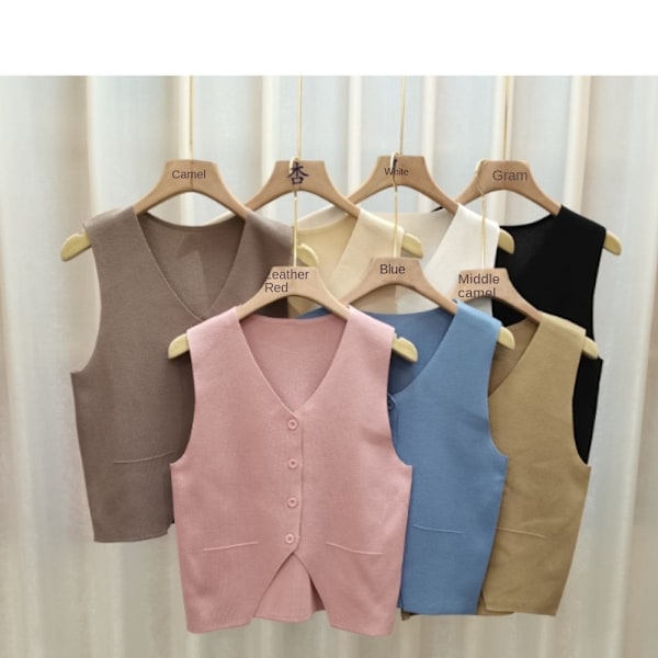 V-hals Slyngevest MIDTERKAMEL MIDTERKAMEL Middle Camel