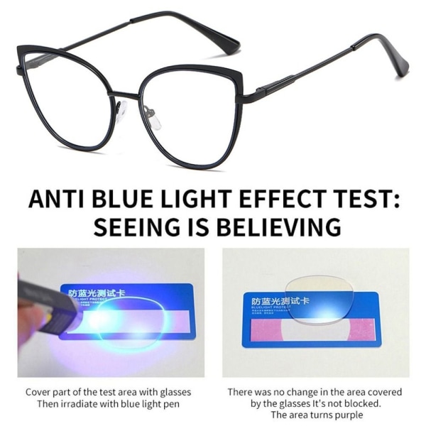 Anti-Blue Light Briller Firkantede Briller BLÅ Blue