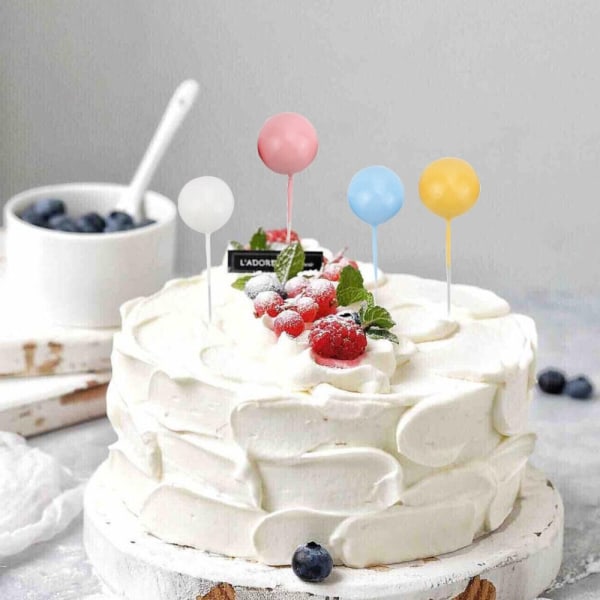 Ball Cake Topper Ball Plug-In WHITE SET SET white set-set