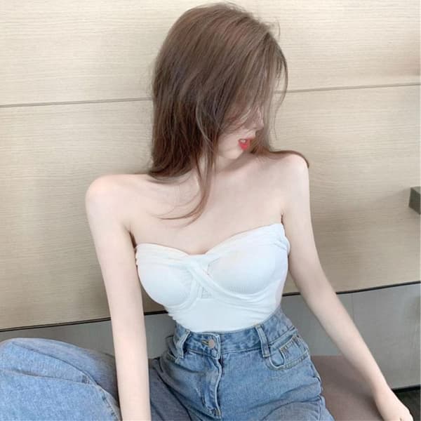Dame Camisole Bryst Vest ORANGE Orange