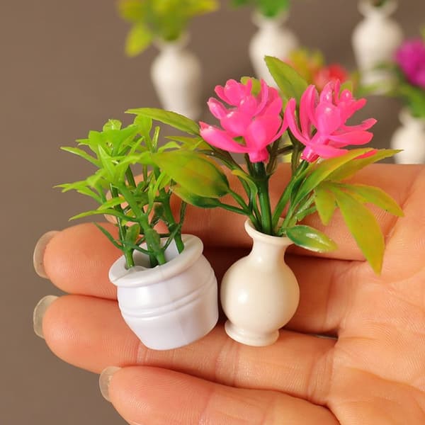 Dukkehus Miniature Plastik Simulation Vase 4 4 4