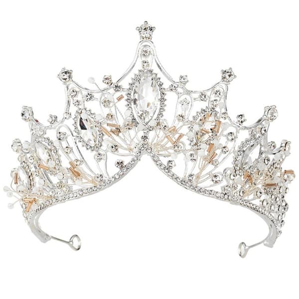 Brudekrone Tiaraer Brud Rhinestone Hodebånd SØLV silver