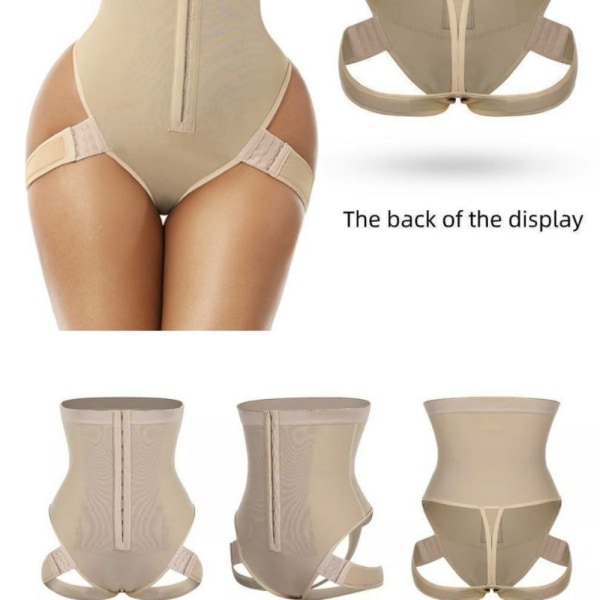 2-i-1 Peach Butt Curvy Tummy Shaper Waist trainer med rumpa Nude S