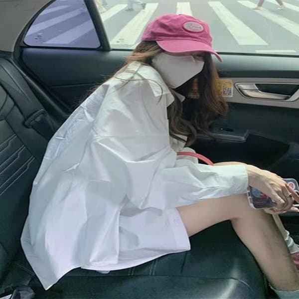 Damebluse Chiffon Bluse HVIT M White M