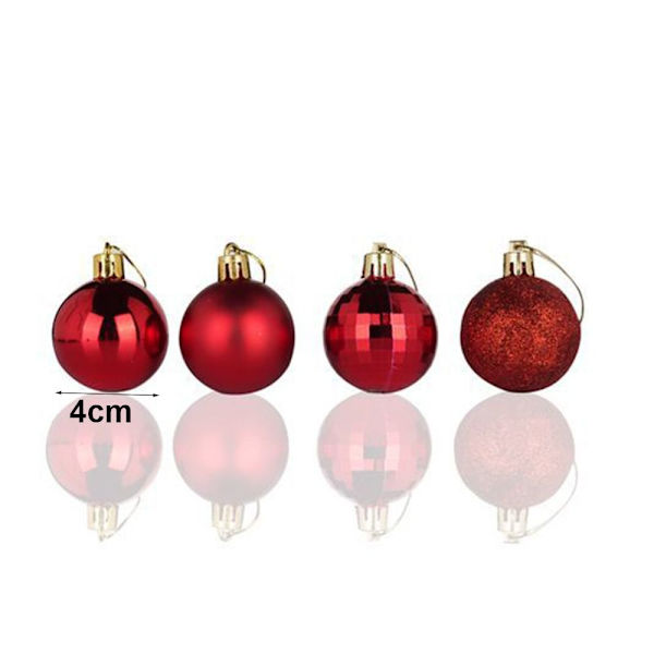 24stk Julekuler Ornamenter Xmas Juletre Ball LILLA Purple