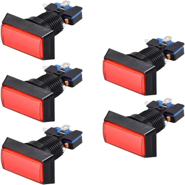 5 stk. Spil Trykknap Trykknap Switch RØD red