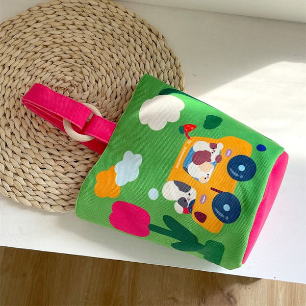 Canvas Handväskor Liten Bucket Bag GRÖN green