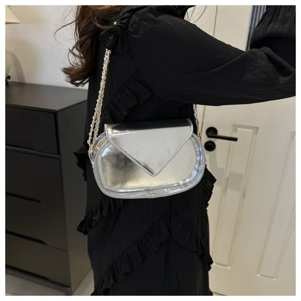 Skulderveske Messengerbag SØLV Silver