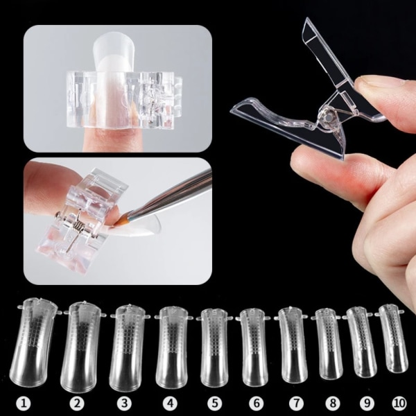 Snabbbyggande Nagelformar Falska Nagelspetsar 100st 100st 100Pcs