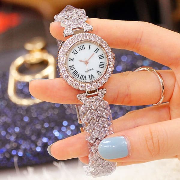 Damklocka Kvarts Armbandsur SILVER Silver