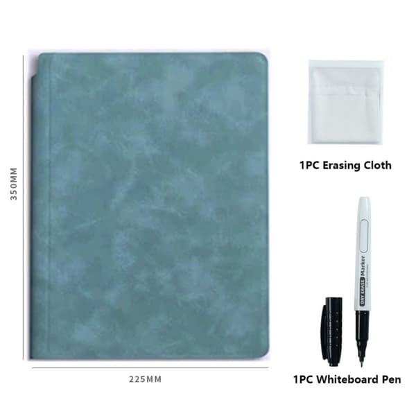 A4 Whiteboard Notatbok Slettbar Whiteboard Utkast LYSEBLÅ Light Blue