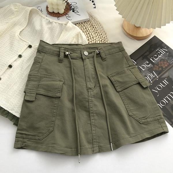 Denimkjol Minikjol ARMY GREEN M Army Green M