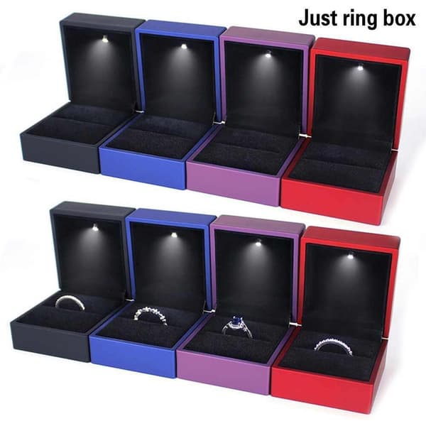 LED Ljusring Förlovningsring Ask SVART Black