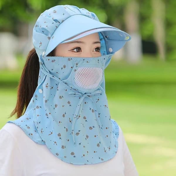 Solhatt Damehatter BLÅ blue