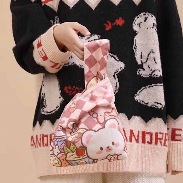 Strik Håndtaske Tote Bag PINK BEAR BEAR pink bear-bear