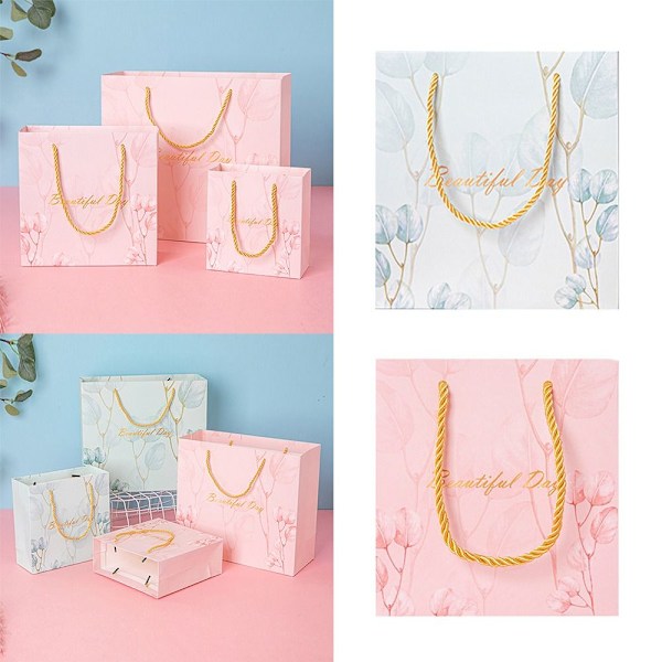 Blomstergavepose Papirpose PINK L L Pink L-L