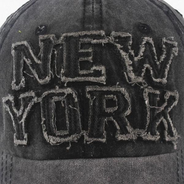 Kirjonta Baseball-lippikset Distressed Hole Haalistuneet hatut HARMAA grey
