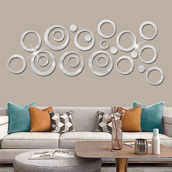 24 stycken/72 stycken 3D Circle Wall Stickers Heminredning 4 4 4