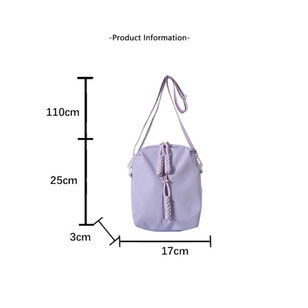 Candy Color Crossbody-väska Transparent ficka VIT White