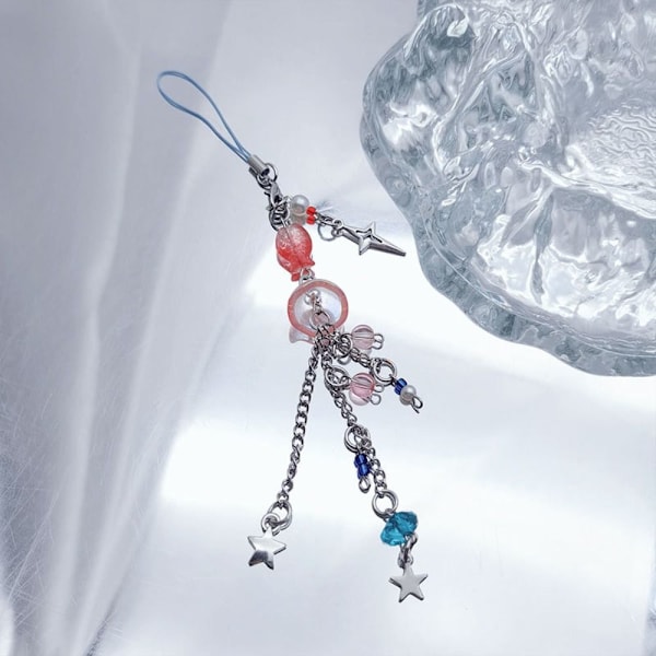 Vandmænd Telefon Charm Strap Stjerne Vedhæng Nøglering HVID 11,2CM White 11.2cm-11.2cm