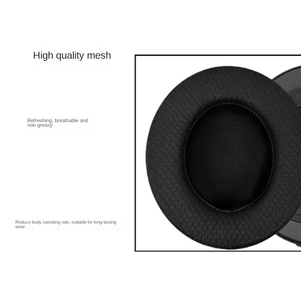 1 par ørepuder ørepude GRÅ MESH MESH Grey Mesh-Mesh