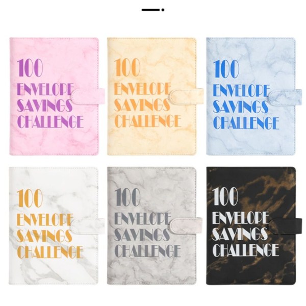 100 Days Savings Challenge Saving Challenge Binder BLÅ Blue
