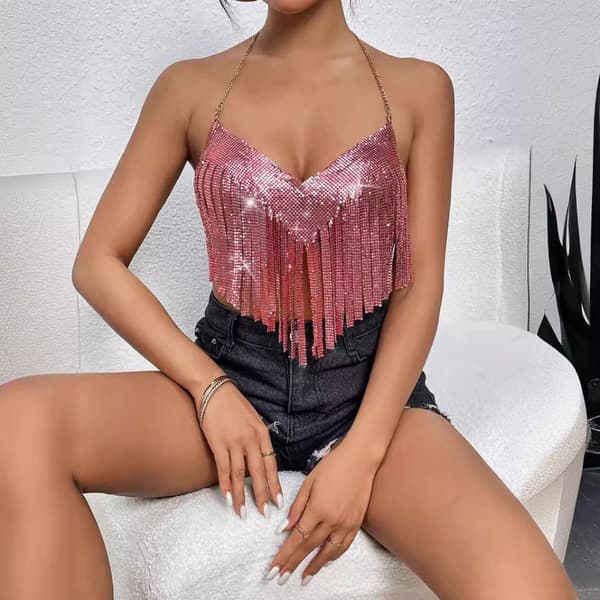 Metal Croptop SØLV Silver