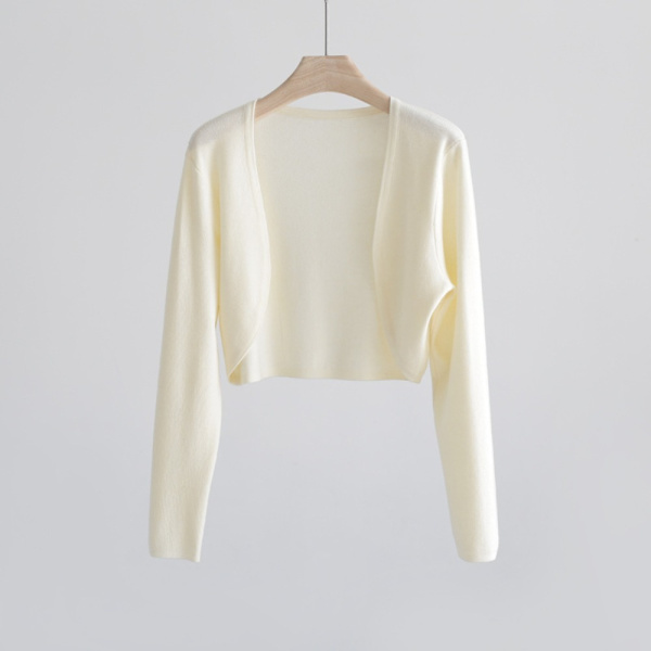 Stickad Cardigan Is Sidensjal APRIKOS Apricot