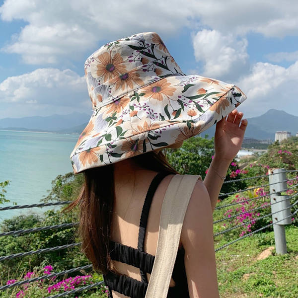 Kvinnor Solskyddshatt Bucket Hats KHAKI Khaki