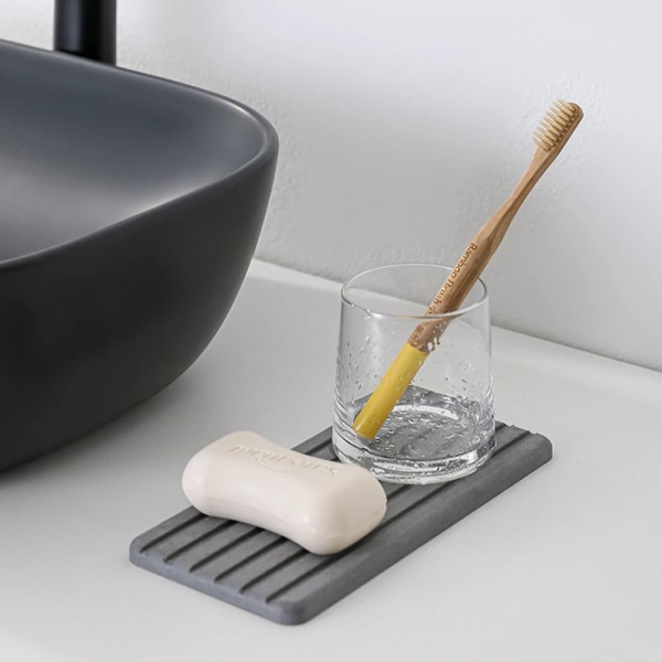 Diatomite Coaster Vandabsorberende pude GRÅ S gray S