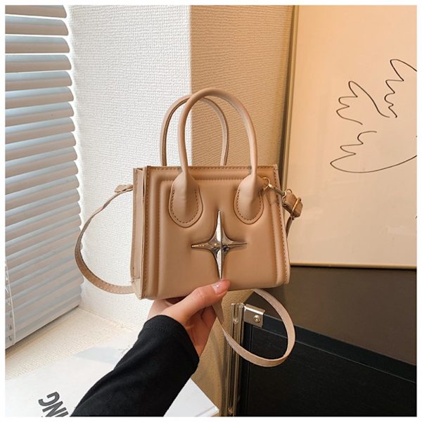 PU Läderväska Mode Minimalistisk Handväska KHAKI Khaki